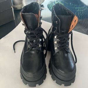 Brand new David Tyler black combat boots